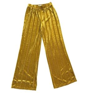 BP Urban Outfitters Gold Velvet Wide-Leg Pants Size Small